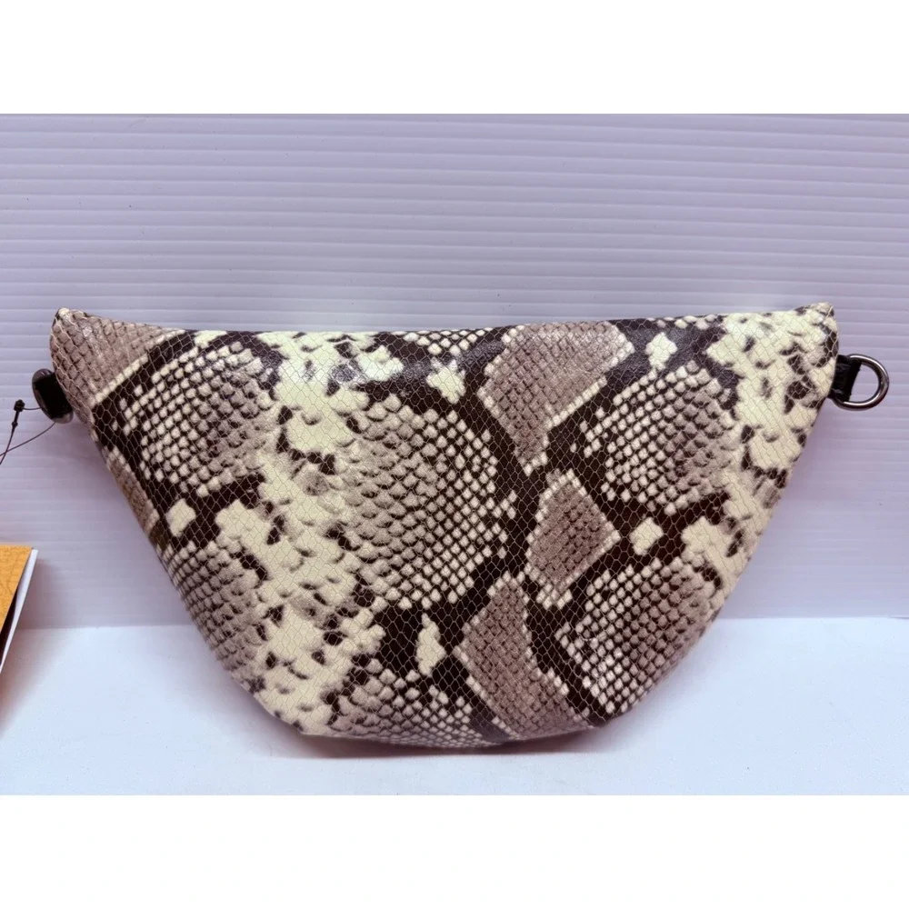 Patricia Nash Tinchi Leather Convertible Crossbody PYTHON BLACK‎   FANNY PACK